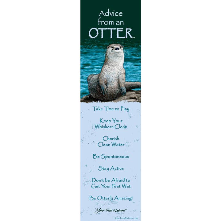 Advice from an Otter Laminated Bookmark for wholesale by Advice for Life by Your True Nature