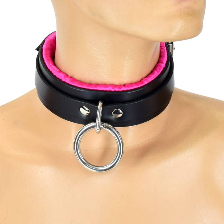 Collare imbottito in raso rosa con chiusura per la vendita all'ingrosso da parte di Axovus