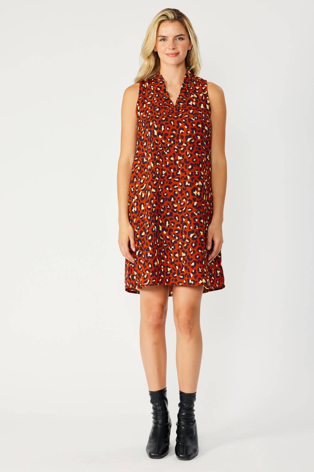 FSL Apparel – Vestido - Mulher por atacado – SD6433 - VESTIDO SEM MANGAS ESTAMPADO COM LEOPARDO9