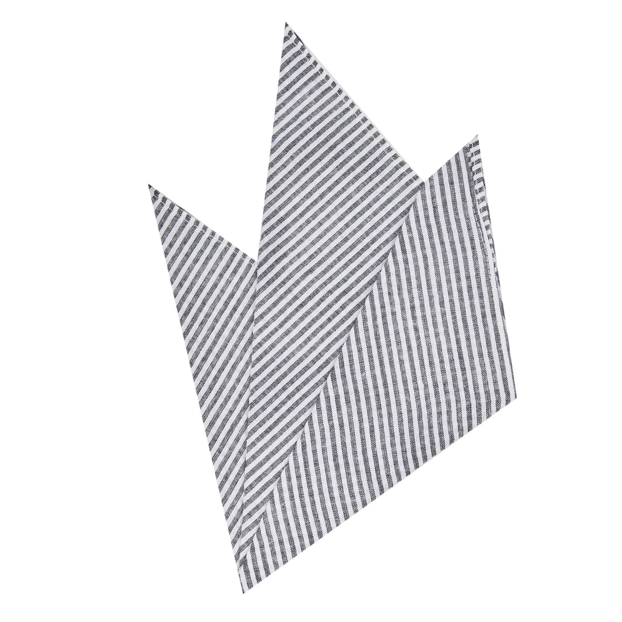 Jacob Alexander - Vente Mouchoir de poche – homme - Pochette rayée en seersucker pour homme11