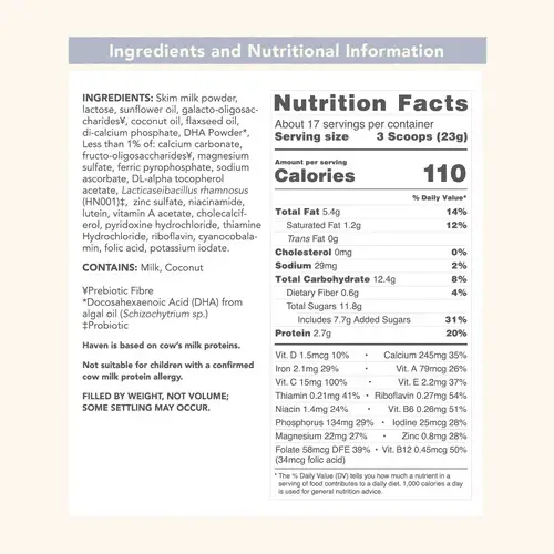 Haven Baby – Comida para bebé por atacado – Fórmula para Crianças Pequenas Haven A2 com Leite de Vaca Não GMO da Nova Zelândia7