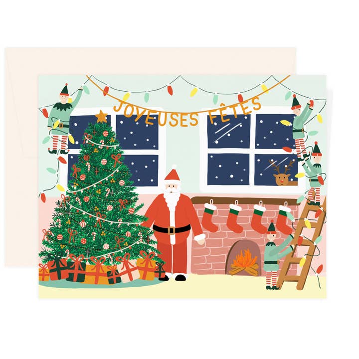 Santa's Helpers - Carte Joyeuses Fetes pour la vente par Paige & Willow