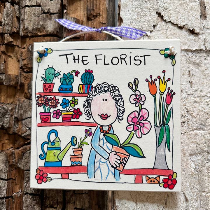 Træskilt for engroshandel hos Artista Artigiano