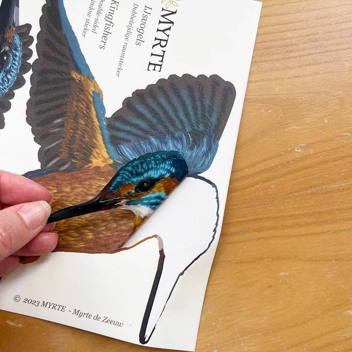 MYRTE - Wholesale Wall Decal/Stickers - Kingfisher Double-sided Window Sticker
