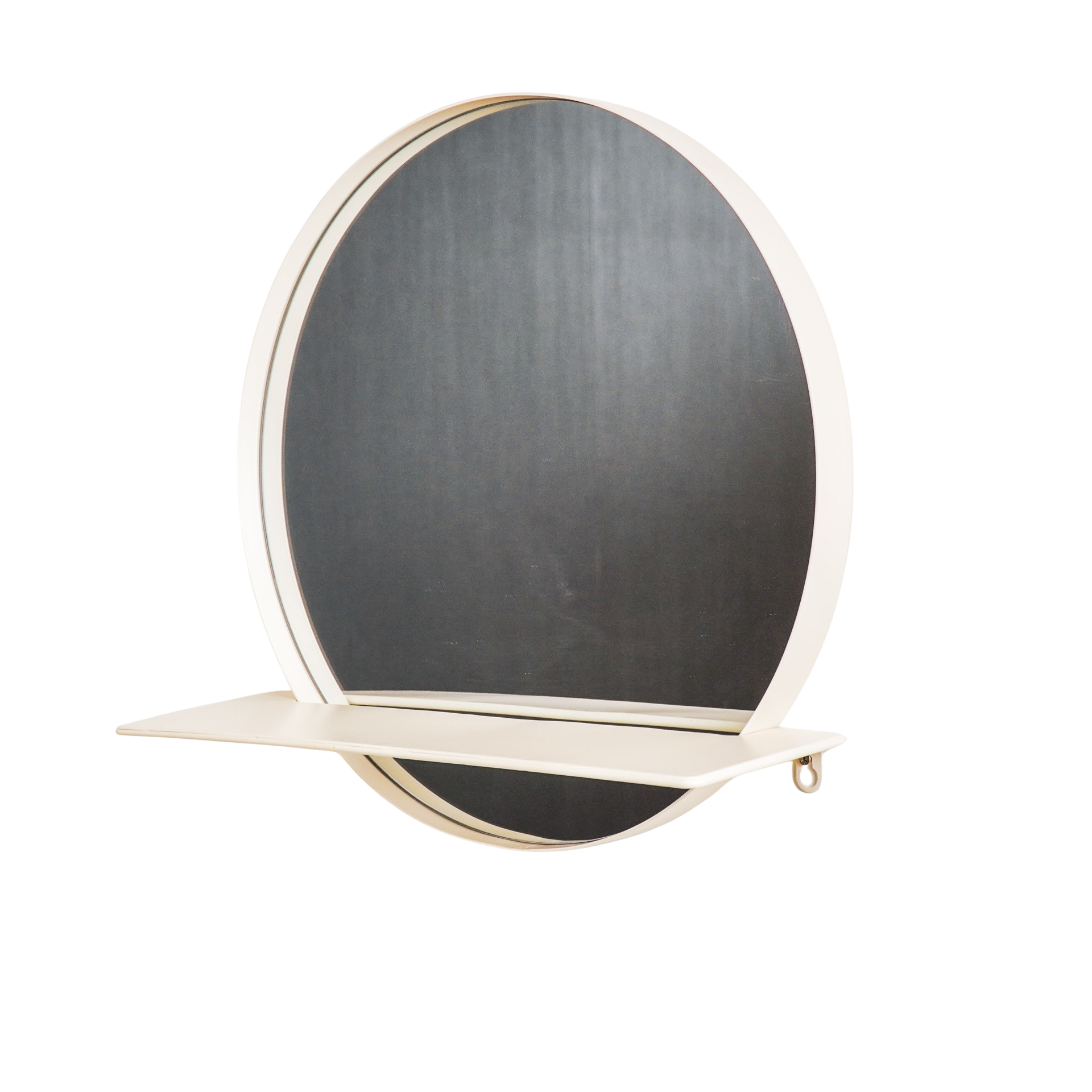 Housevitamin bv – wholesale Wall mirror – Mirror - Round - Metal - With Shelf - Sand- Ø40cm1