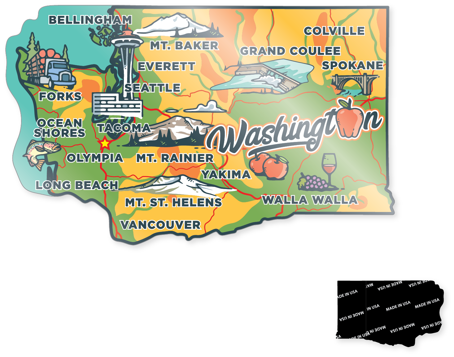 Morris Magnets - Wholesale Magnet - Magnet - Washington Across America 2.03