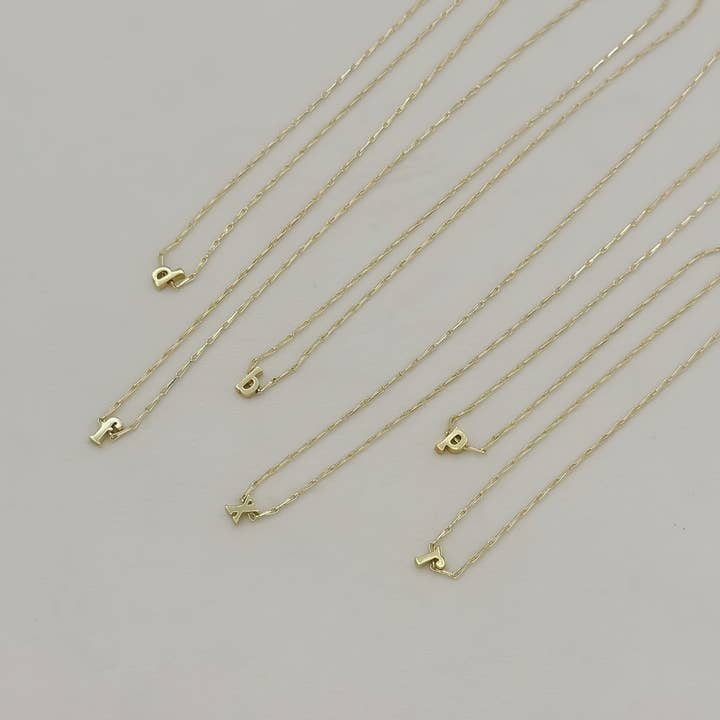 Tiny Initial Necklace for wholesale by Rand Design
