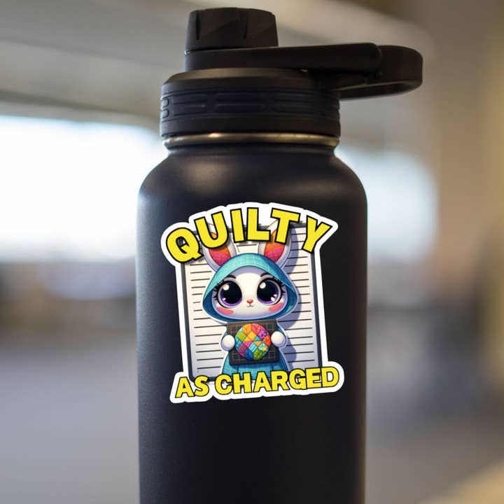 Roxanne Johnston Designs - Wholesale Sticker - Quilty As Charged - Bunny1