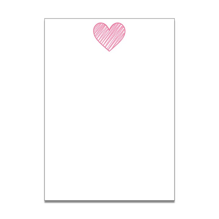 Heart Notepad for wholesale by Lilypad Design Co.