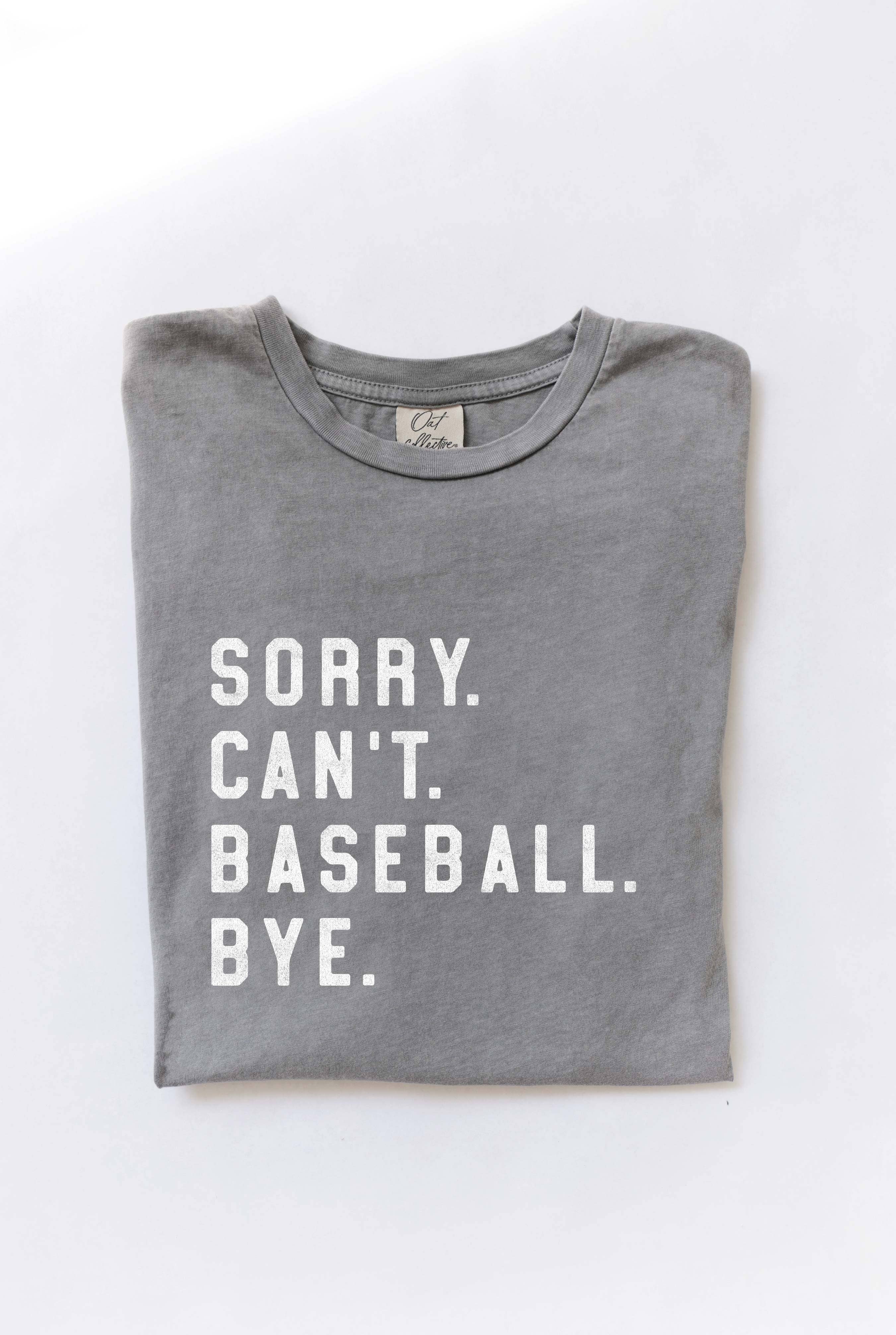 OAT COLLECTIVE - Wholesale T-shirt met print - Dames - SORRY. KAN NIET. HONKBAL. DOEI. Mineral Washed top met print1