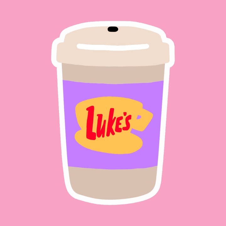 Autocollant Gilmore pour filles - Luke's Coffee pour la vente par iej studio