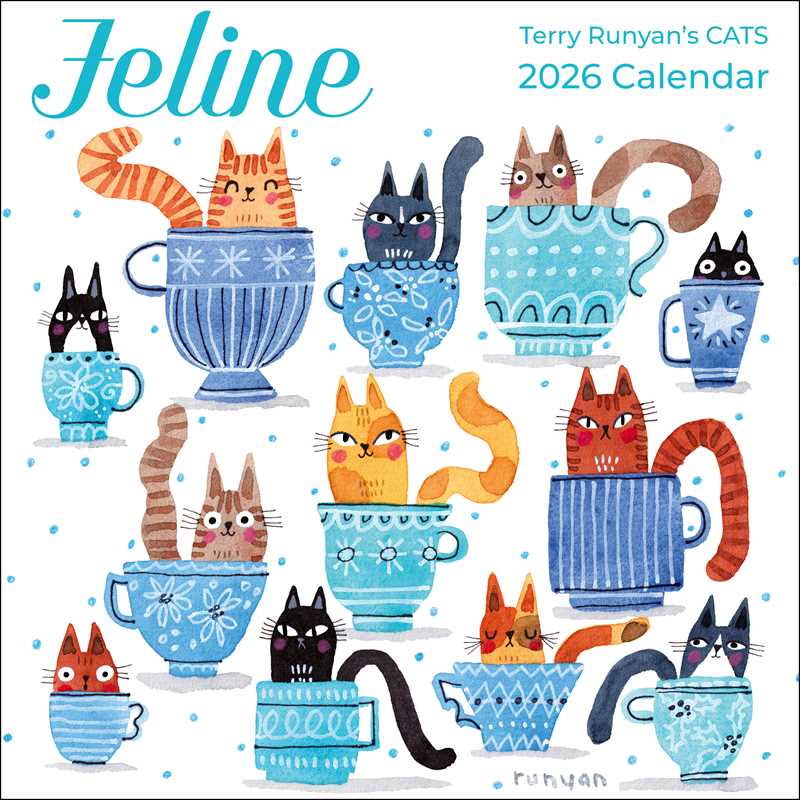 Simon & Schuster - Wholesale Calendar - Feline 2026 Mini Wall Calendar by Terry  Runyan0