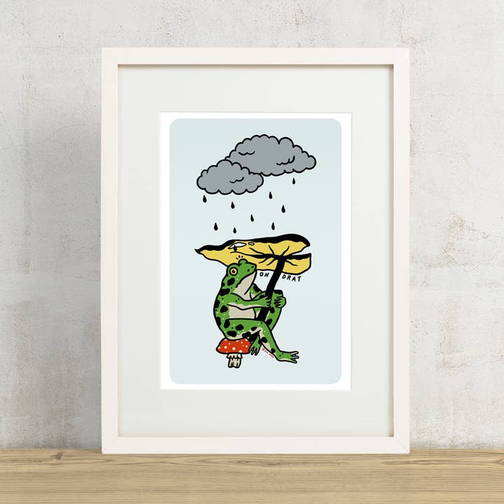 Stay Home Club - Wholesale Art Print - Leaf Umbrella Print