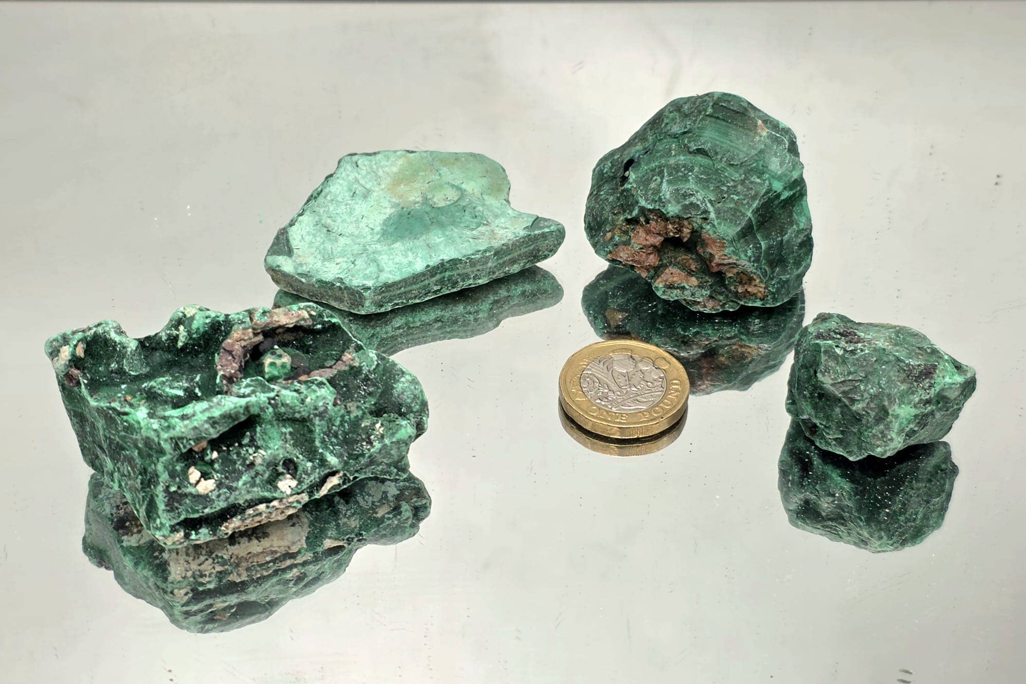 Distinction Crystals – wholesale Spiritual stone/crystal – Lapidary Grade Rough Banded Malachite – 250g Batch4