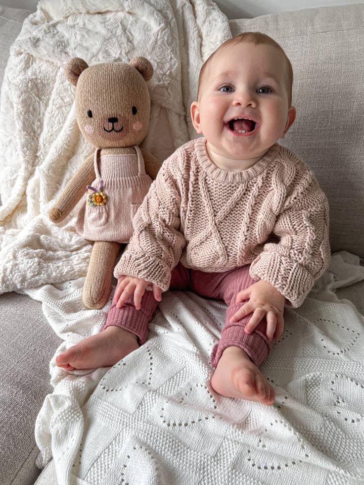 Brave Little Lamb the Label - Wholesale Knit Sweater - Baby - Classic Chunky Cable Knit Sweater | Hazelnut9