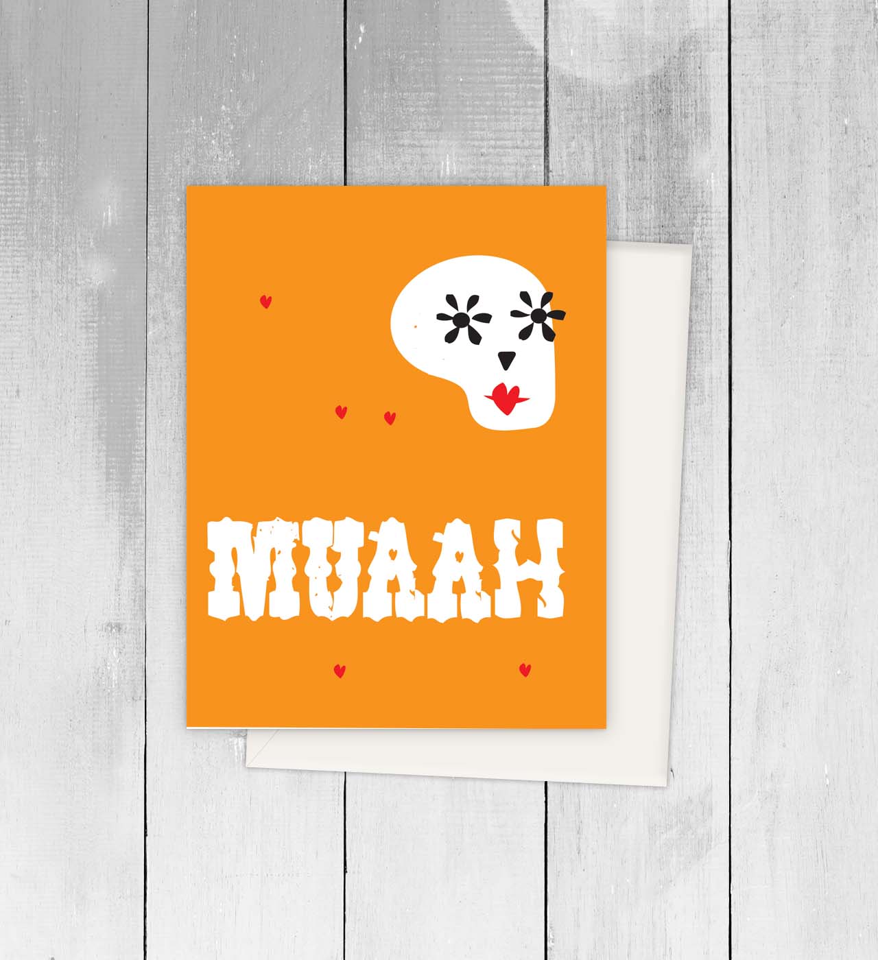 Viva Greetings – Engroshandel Hverdagshilsen kort – Muahhh Orange spansk lykønskningskort