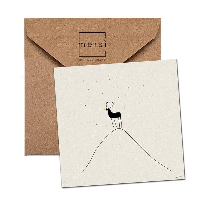 mersì gift designers - Wholesale Christmas Card - C48 - Greeting card - christmas card - reindeer - reindeer0