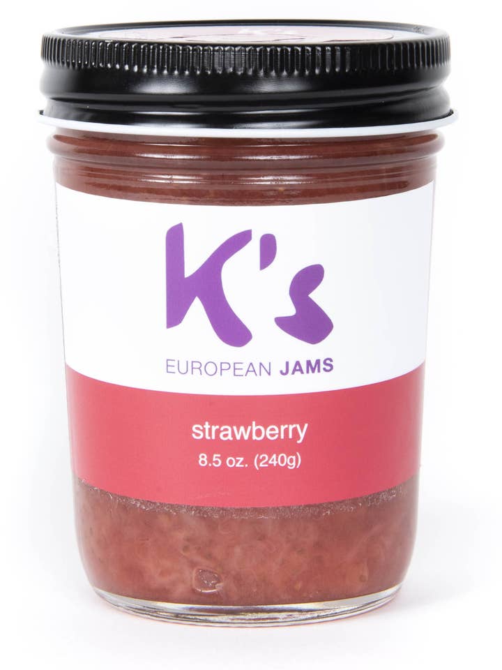 Aardbei 8,5 oz voor wholesale door K's EUROPEAN JAMS LLC