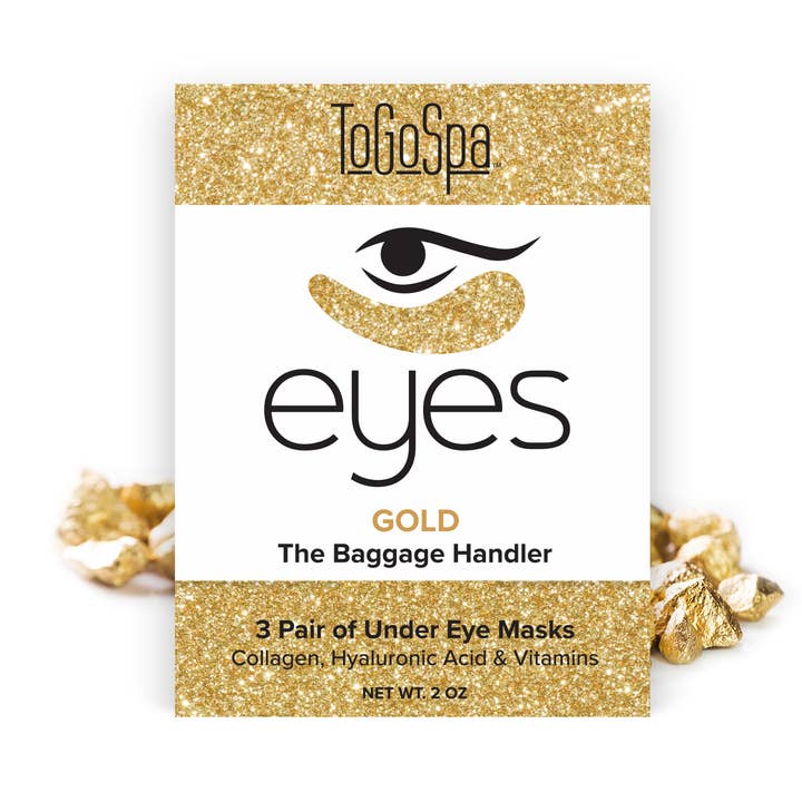 ToGoSpa - Wholesale Eye Treatment Mask - EYES: Gold Dust 24K Magic- The Anti-Aging Bling - 3 pack2