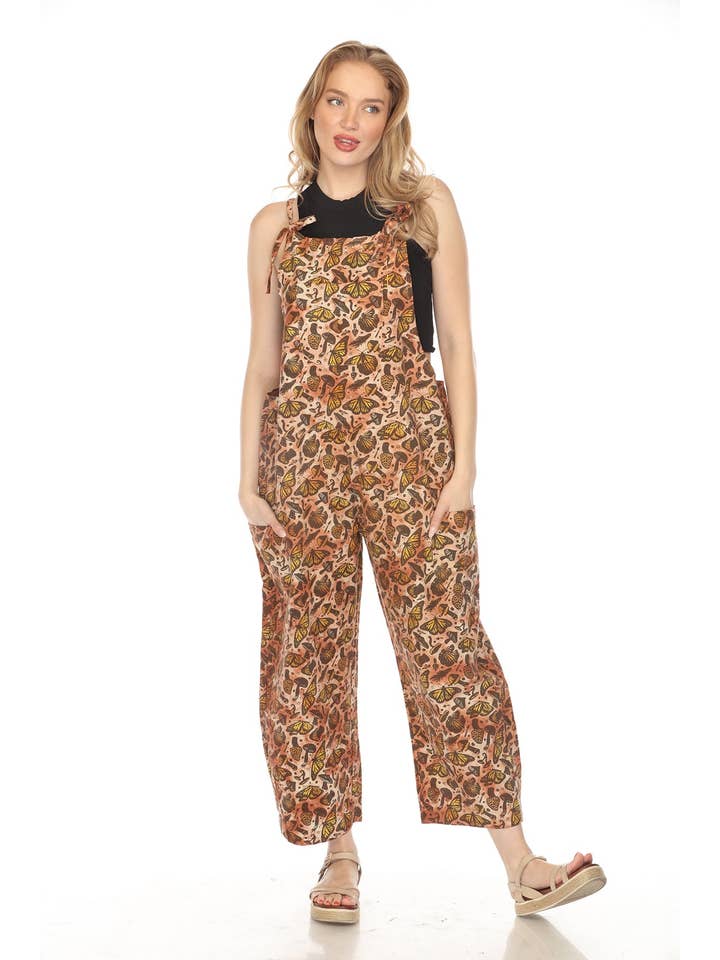 Lakhays Collection Inc. - Wholesale Overalls - Women's - Homespun Butterfly Oversized Overalls