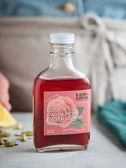 Rose Cardamom Meyer Lemon Mixer - TSA Travel Flask for wholesale by Land + Local