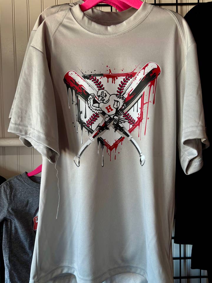 Camiseta DriFit de Béisbol Personalizable Drip Bat para venta al por mayor de GypC Ink