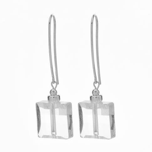 Crystal Stairway Drop Earrings – Clear for wholesale by Klas Squared