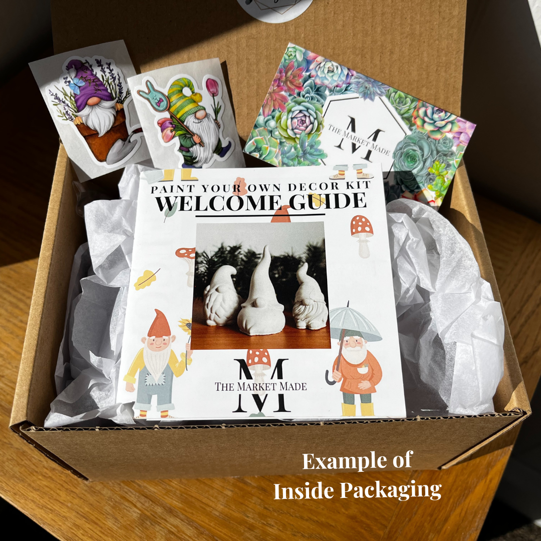 The Market Made - Vente Kit de bricolage - Kit Peignez Votre Propre Nain | Ensemble d'Activités Peignez Votre Propre Nain | Ensemble Cadeau de Décoration en Béton Fait Main à Peindre Vous-Même11