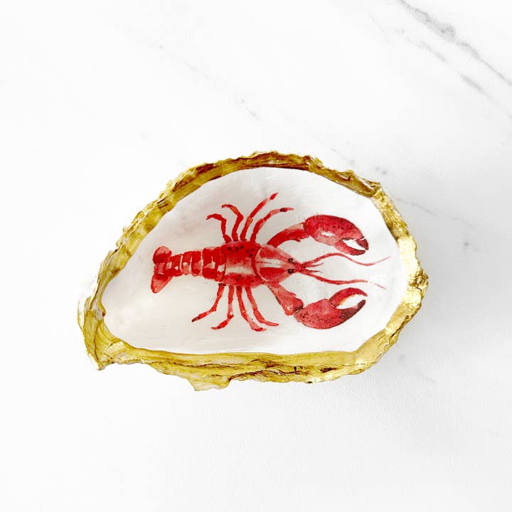 Adori Designs - Wholesale Jewelry Dish - Sea Life Decoupage Oyster Shell Trinket Dish1