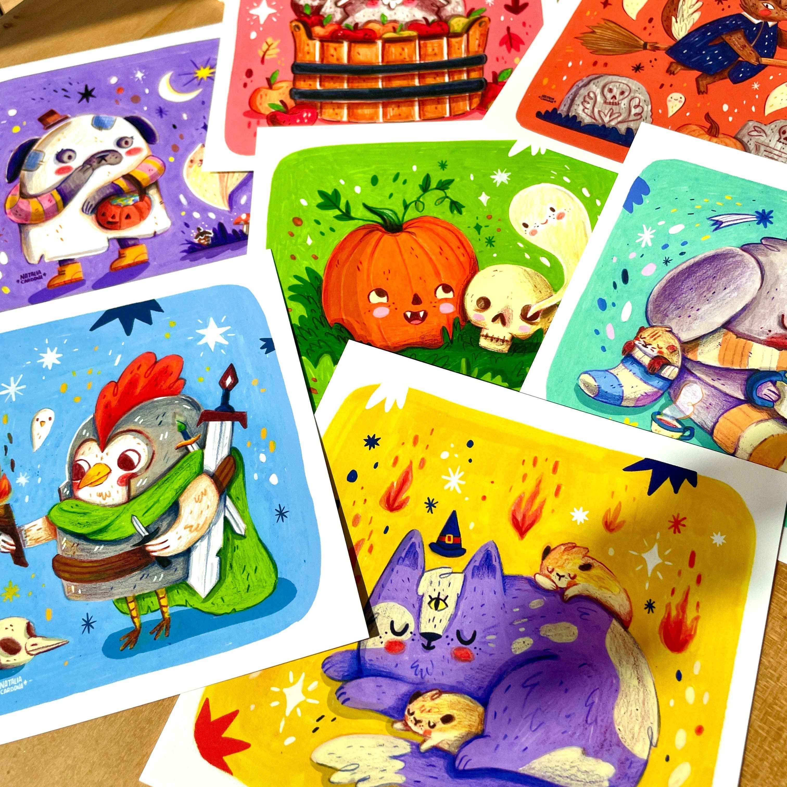 Illustrated By Natalia - Wholesale Art Print - Mini Print ♡ Harvest Joy2