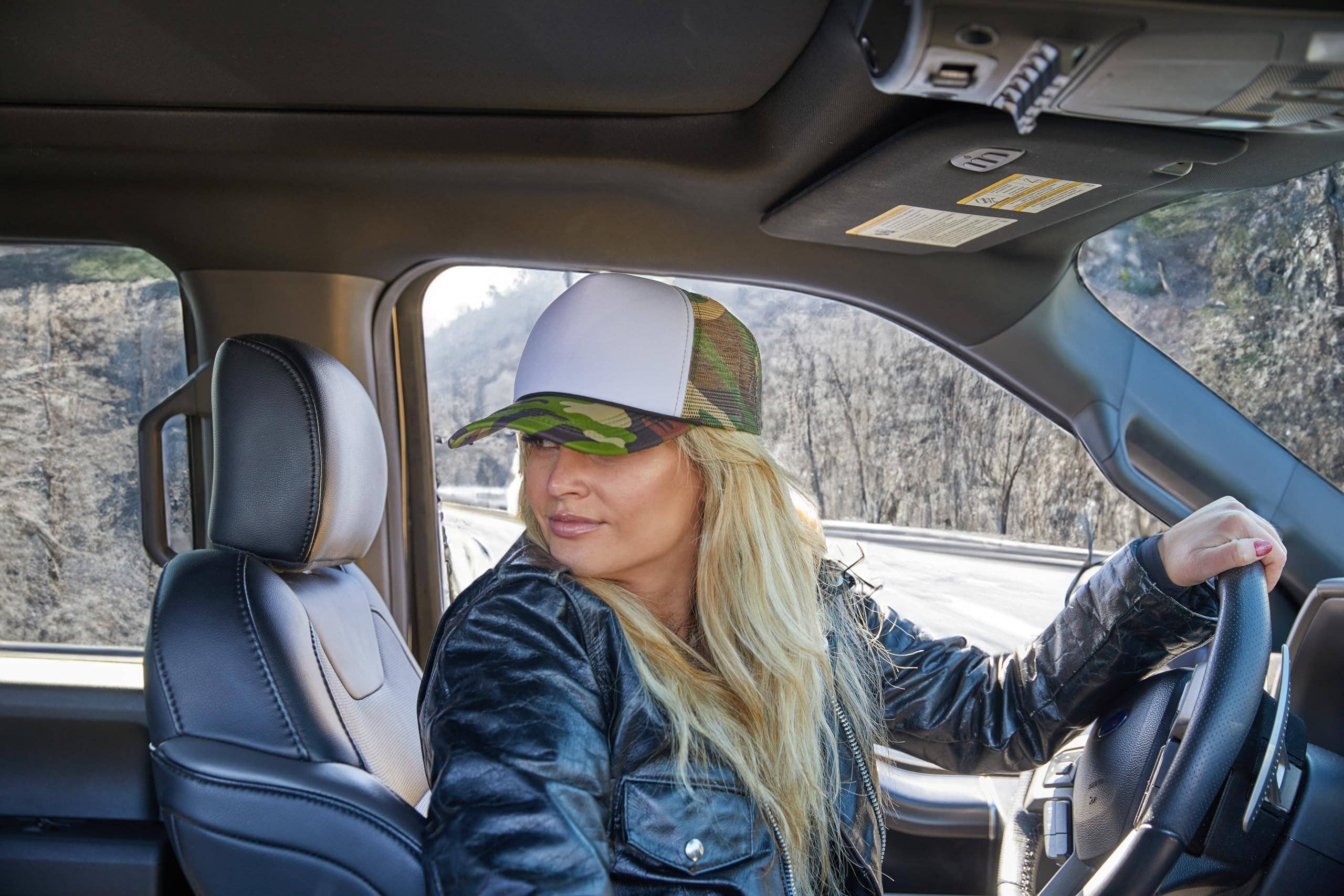 Funky Junque - Vente Casquette de camionneur – unisexe - Casquette de camionneur Snapback en mousse - Blanc/Camo8