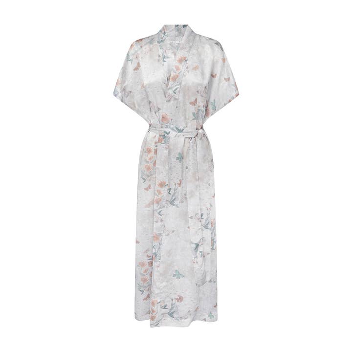 Reverie Seda Kimono Bata para venta al por mayor de Genevie