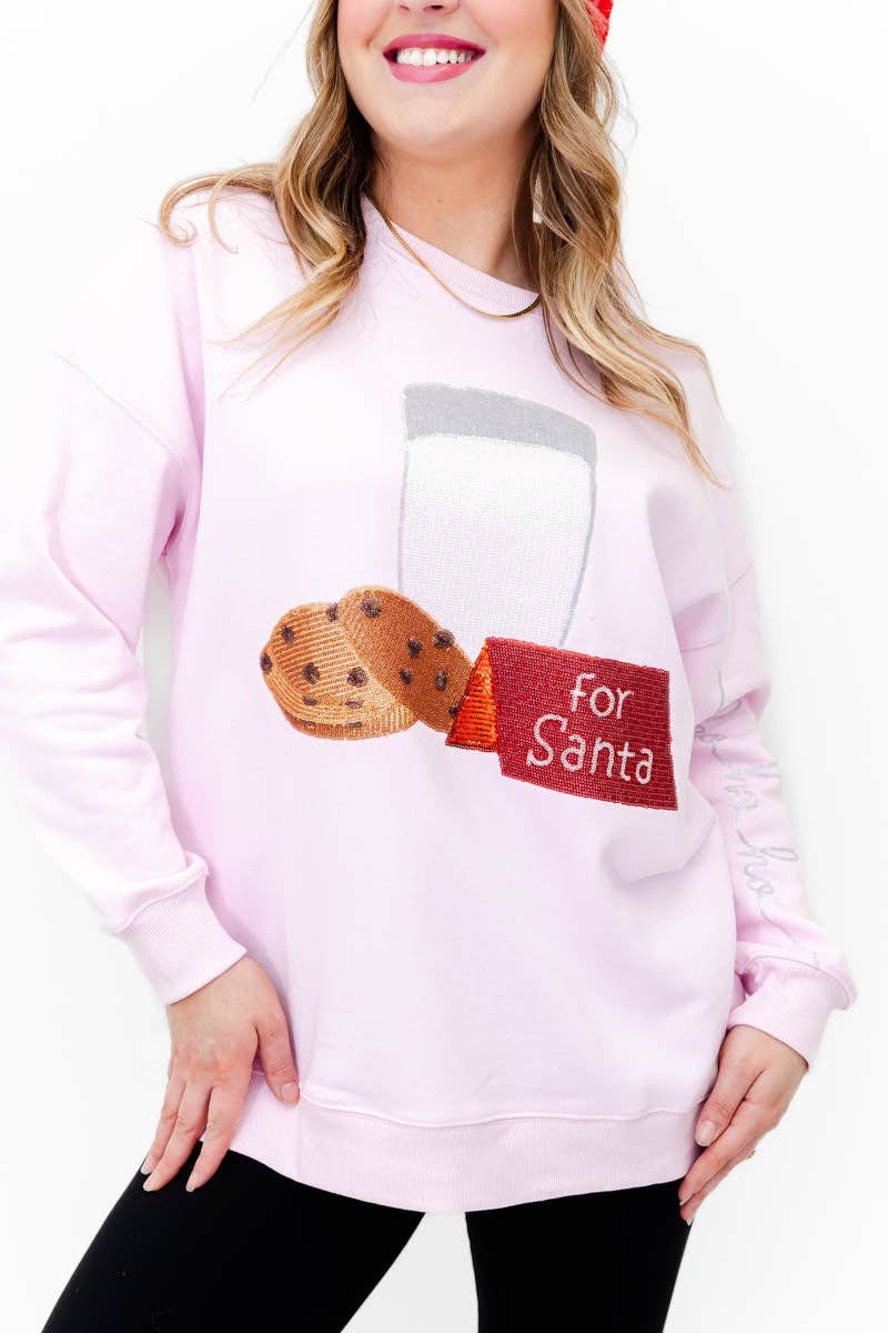 Whiskey Darling - Wholesale Graphic Sweatshirt - Women's - Dear Santa Sparkle Sweatshirt1