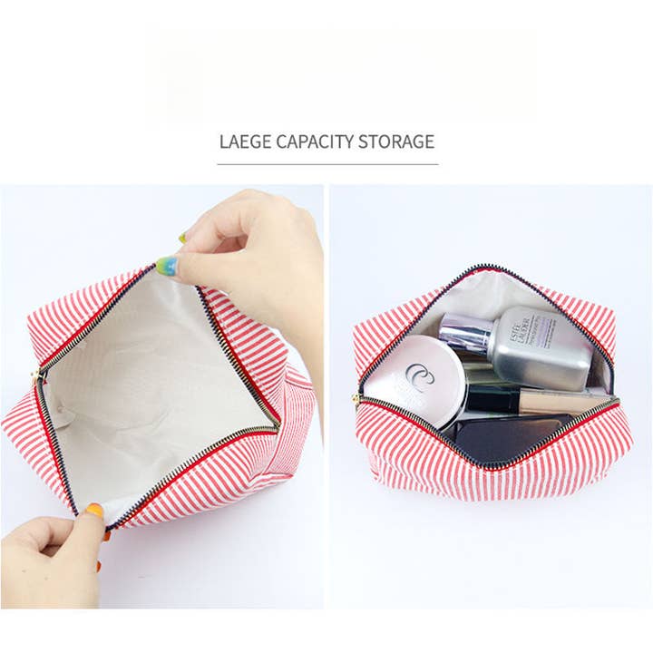 VividLux - Wholesale Makeup/Cosmetic Bag - Striped cosmetic bag17