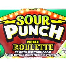 Royal Wholesale - Wholesale Gummy - Sour Punch King Size Tray Pickle Roulette 4.5oz 12ct