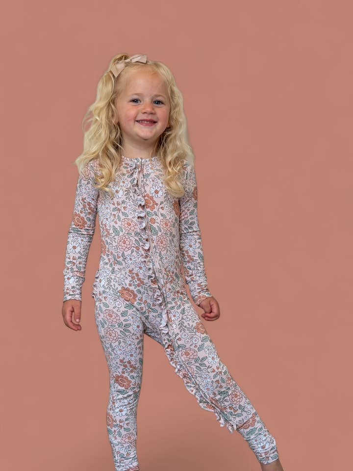 Dream Big Little Co. - Wholesale Jumpsuit - Baby - AUTUMN BLOSSOM DREAM RUFFLE ROMPER16
