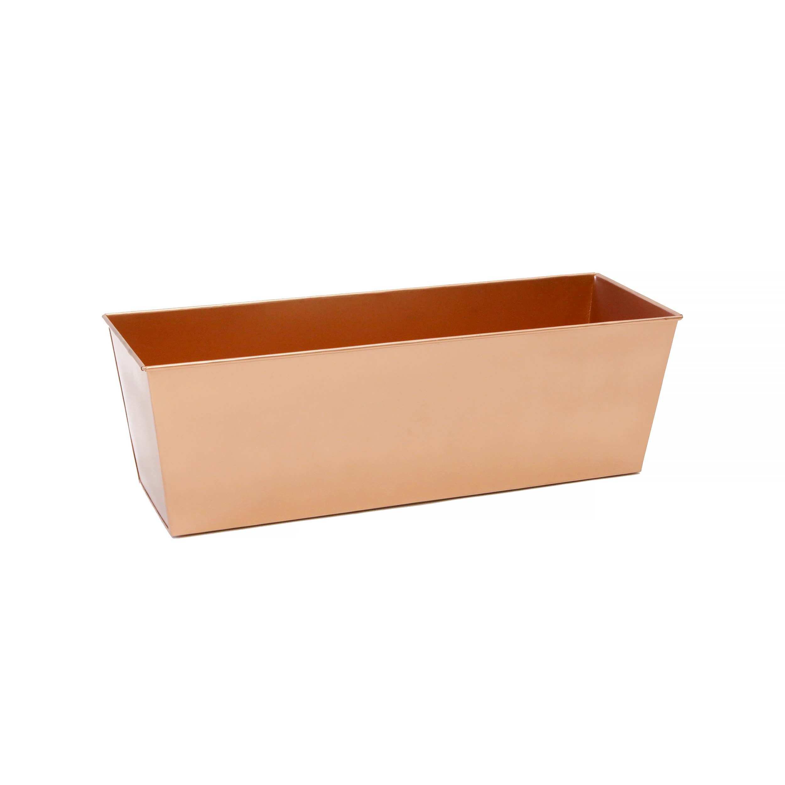 ACHLA Designs - Wholesale Planter Box - Medium Plain Copper Plated Flower Box