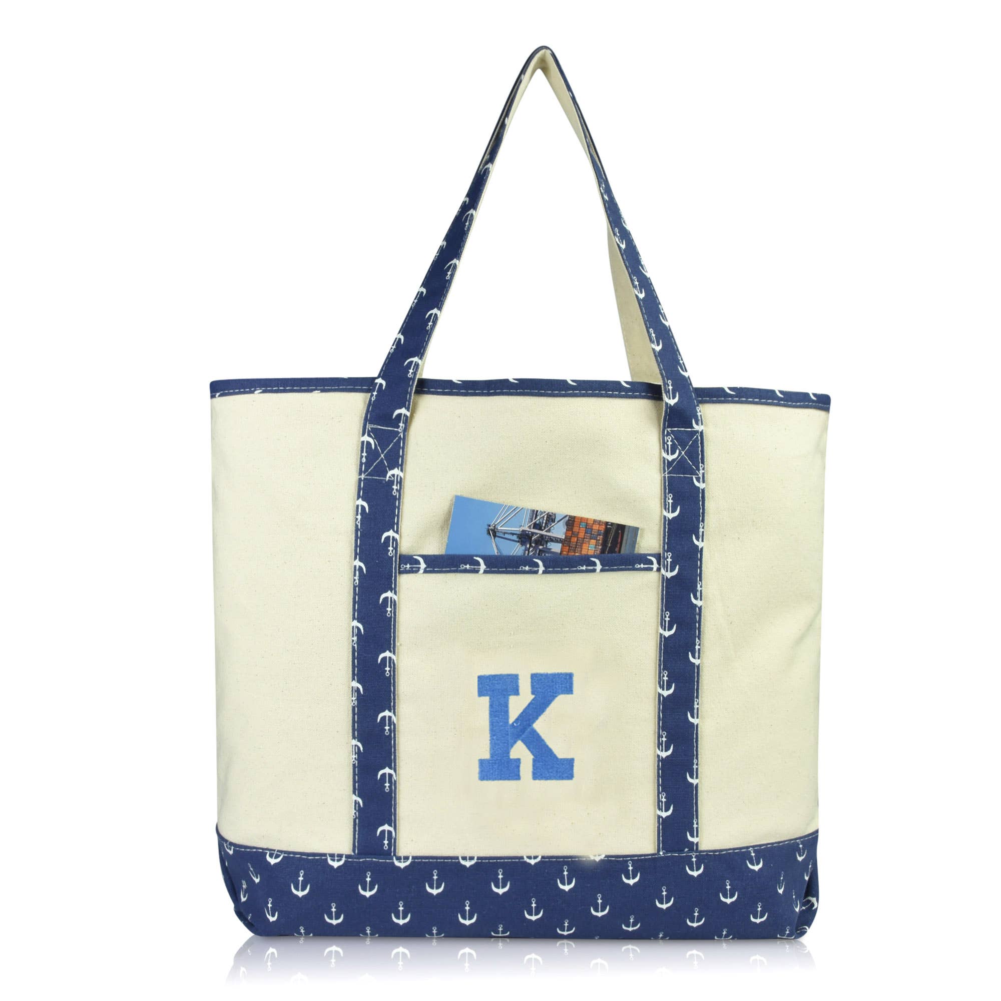 Dalix – wholesale Bärkasse - Dam – DALIX Initial Shoppingväska Personlig Blixtlås Top Letter - K37