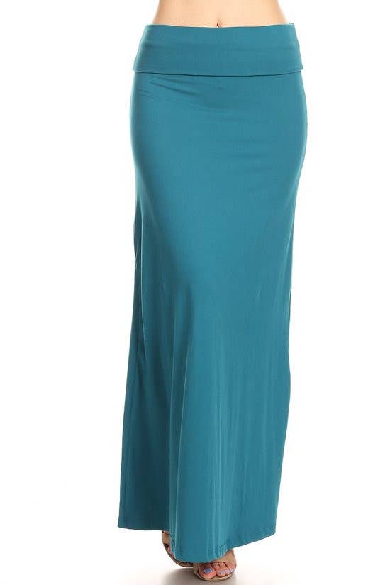 USA Fashion – Saia - Mulher por atacado – Saia Maxi de Cintura Alta Amanteigada10