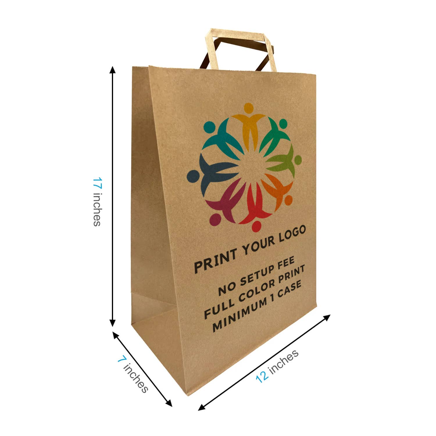 Kis Paper - Wholesale Gift Bag - Custom Printed Simba 12x7x17 inches Flat Handles Paper Bag0