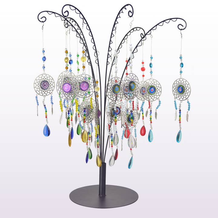 GeoCentral - Wholesale Suncatcher - Assorted Mandala Suncatchers w/ Display – 36pc