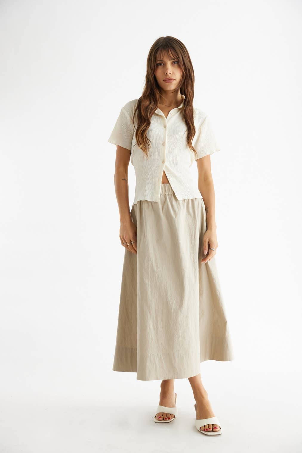 All Row - Vente Chemise à col boutonné – femme - Le haut Linnea26