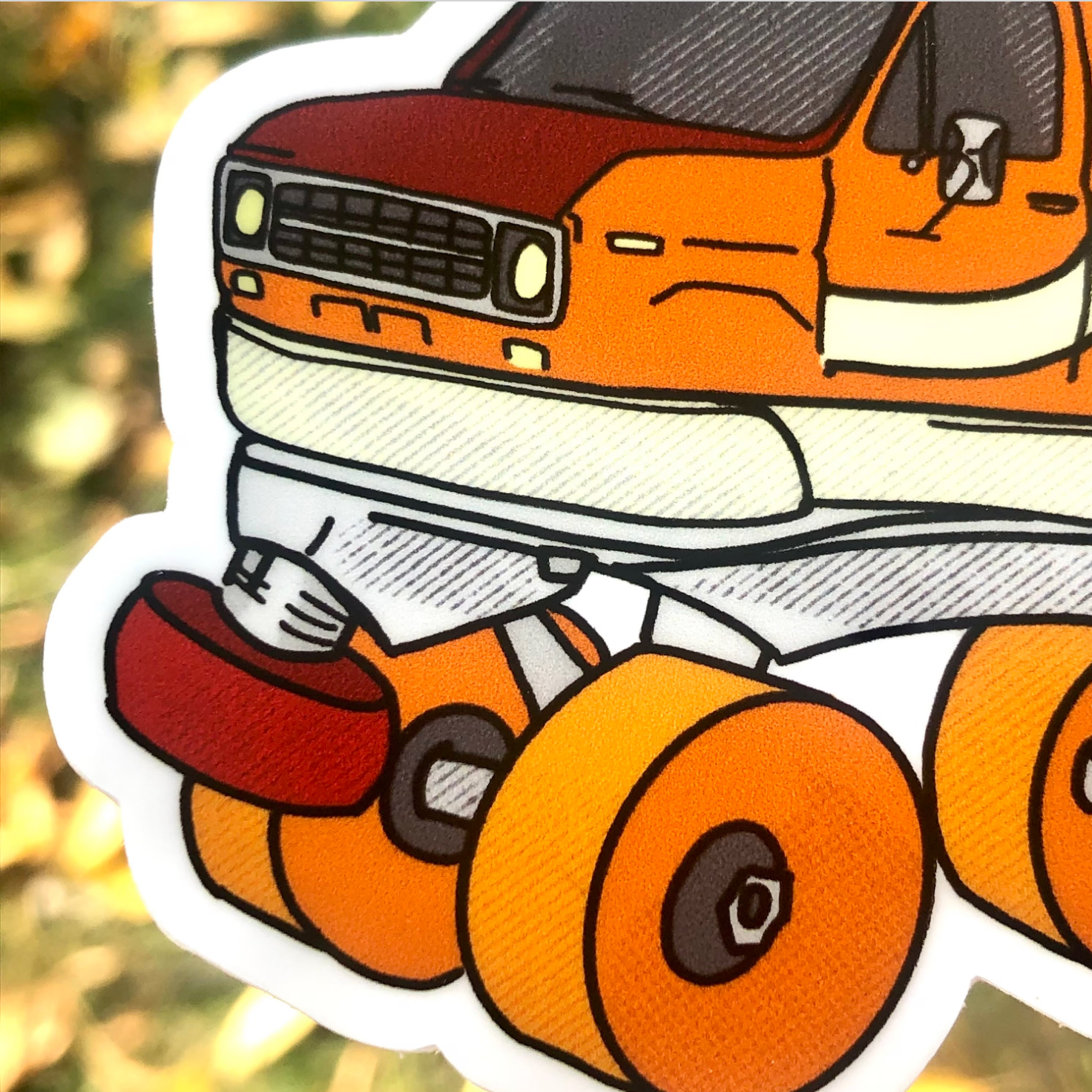 Full Send Studio - Wholesale Sticker - Vanlife Roller Skate Sticker - weatherproof2