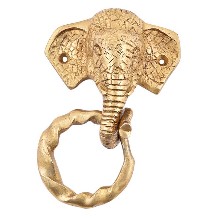 6 Piece Elephant Face Entry Door Decorations Door Knocker for wholesale by Daana Paani LLC