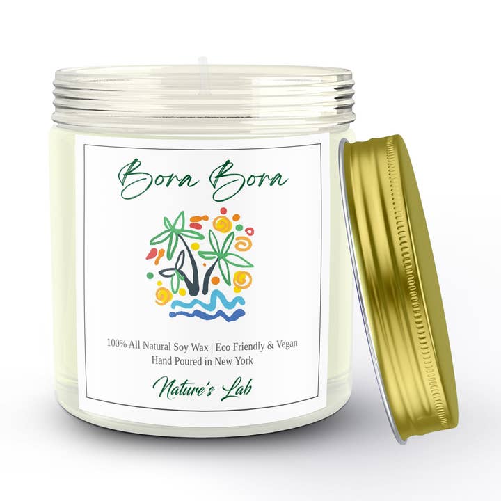 Vela de cera de soja Bora Bora para venta al por mayor de Nature's Lab - Natural Sisters