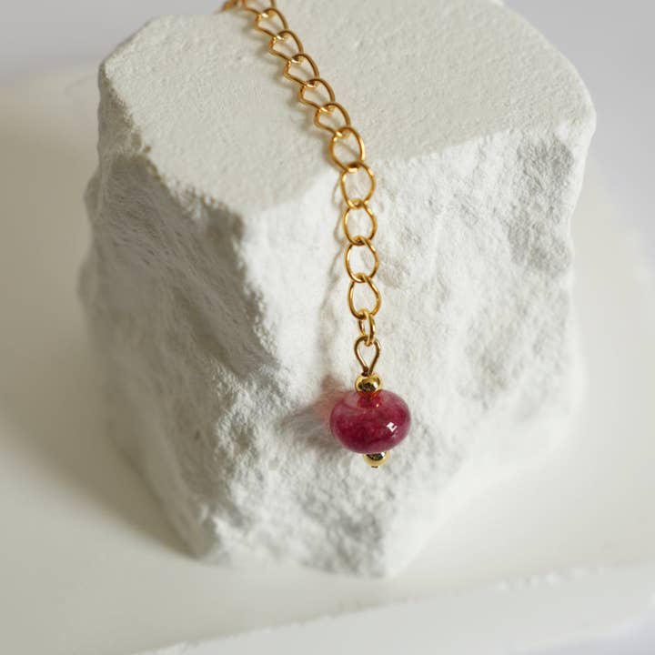 Orore bijoux - Wholesale Individual Charm/Pendant - Charm Hallie – long model (Ruby Rose)