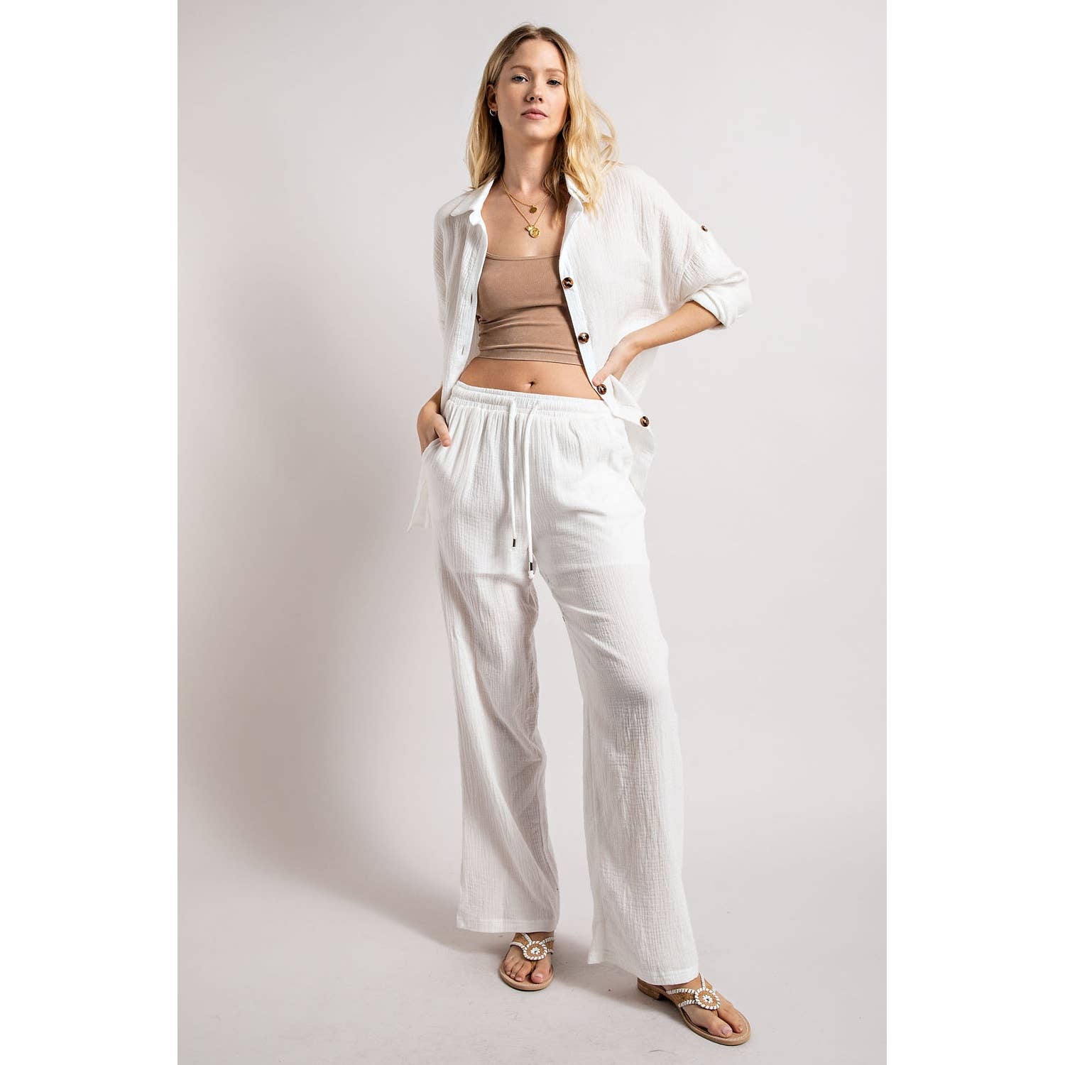 Sweet Generis – wholesale Pants – Women's – GAUZE WIDE LEG PANTS12