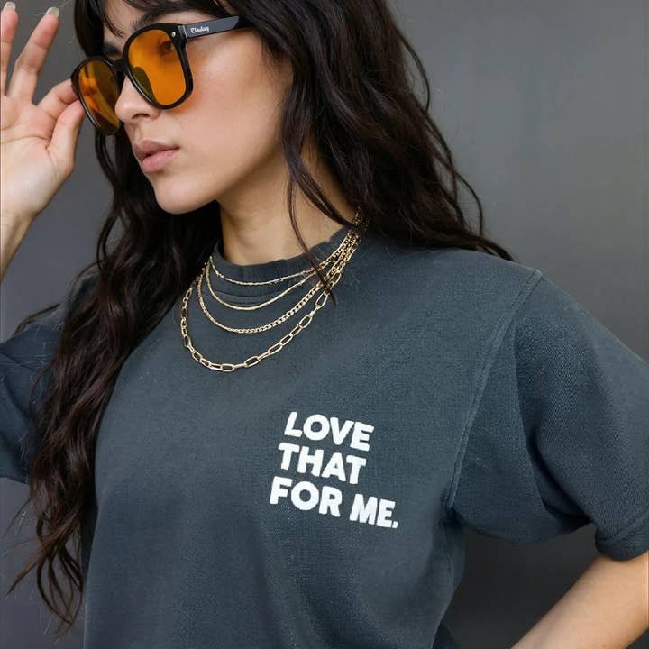 Love That For Me Pigment Dye Tee for wholesale by House of Lulu