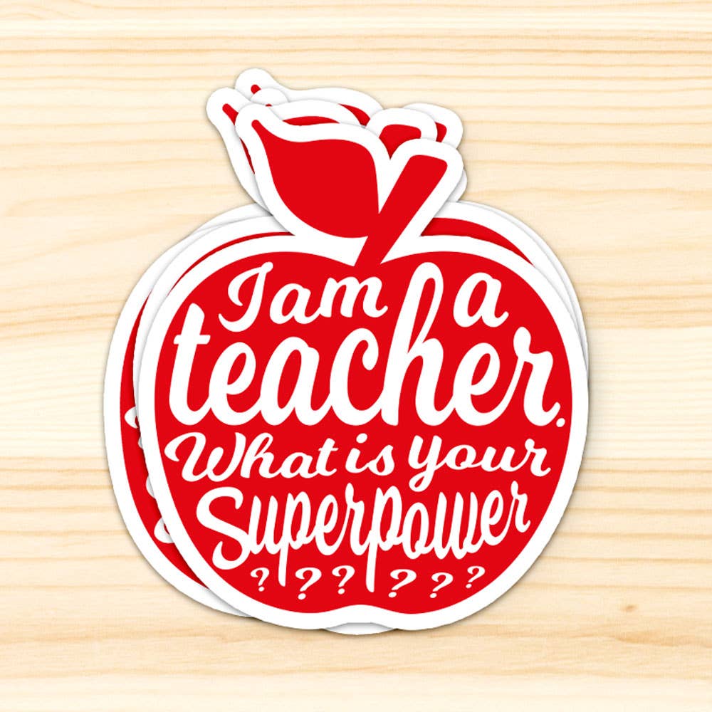 Studio Inktvis - Vente Autocollant - Autocollant « I Am A Teacher »4