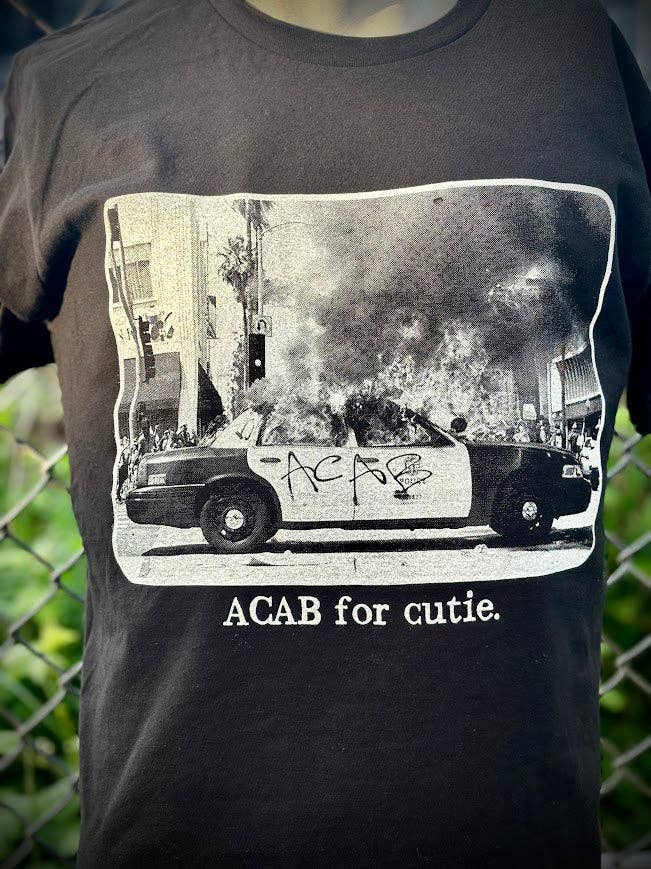 Three Raccoons - Wholesale Screen Printed T-Shirt - Unisex - ACAB for Cutie t-shirt.1